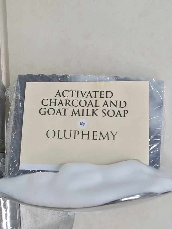 Activated charcoal and goat milk soap